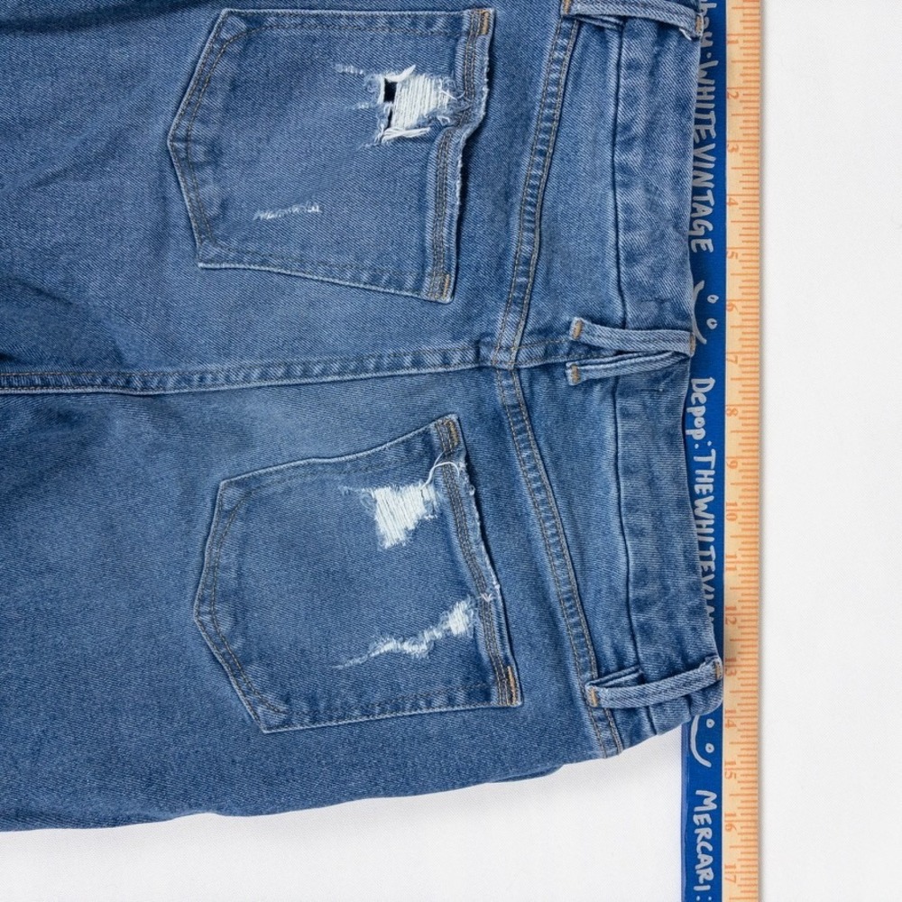 Good American Good Legs Skinny Jeans Womens 8/29 Indigo Distressed High Waist - Picture 7 of 8